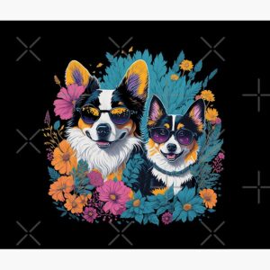 Cute Dogs Wearing Sunglasses T-Shirt Design Mouse Pad TH159 - Image 3